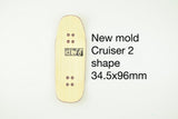 DK Fingerboards Single Deck - Blank - Cruiser 2 Shape