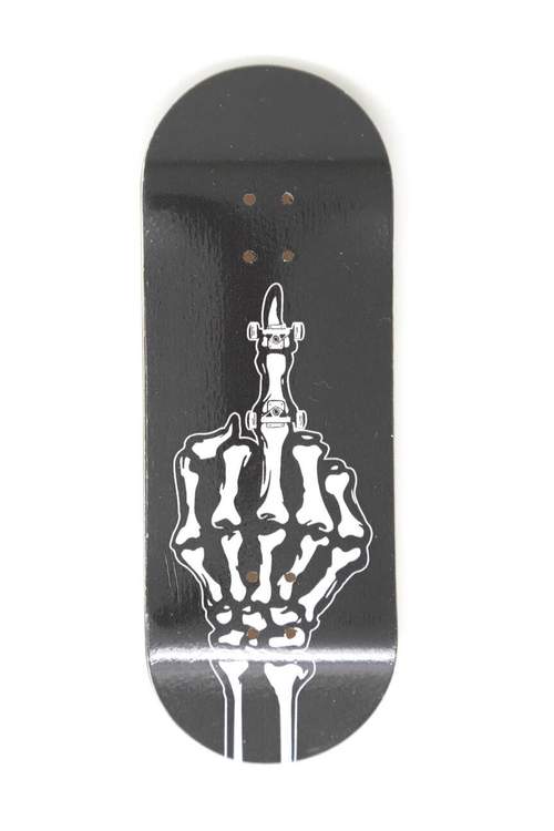 Skull Fingerboards - F**K You Black Edition Wooden Fingerboard Graphic Deck (34mm)